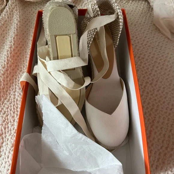 Castaner White Espadrille Wedges - Picture 5 of 6